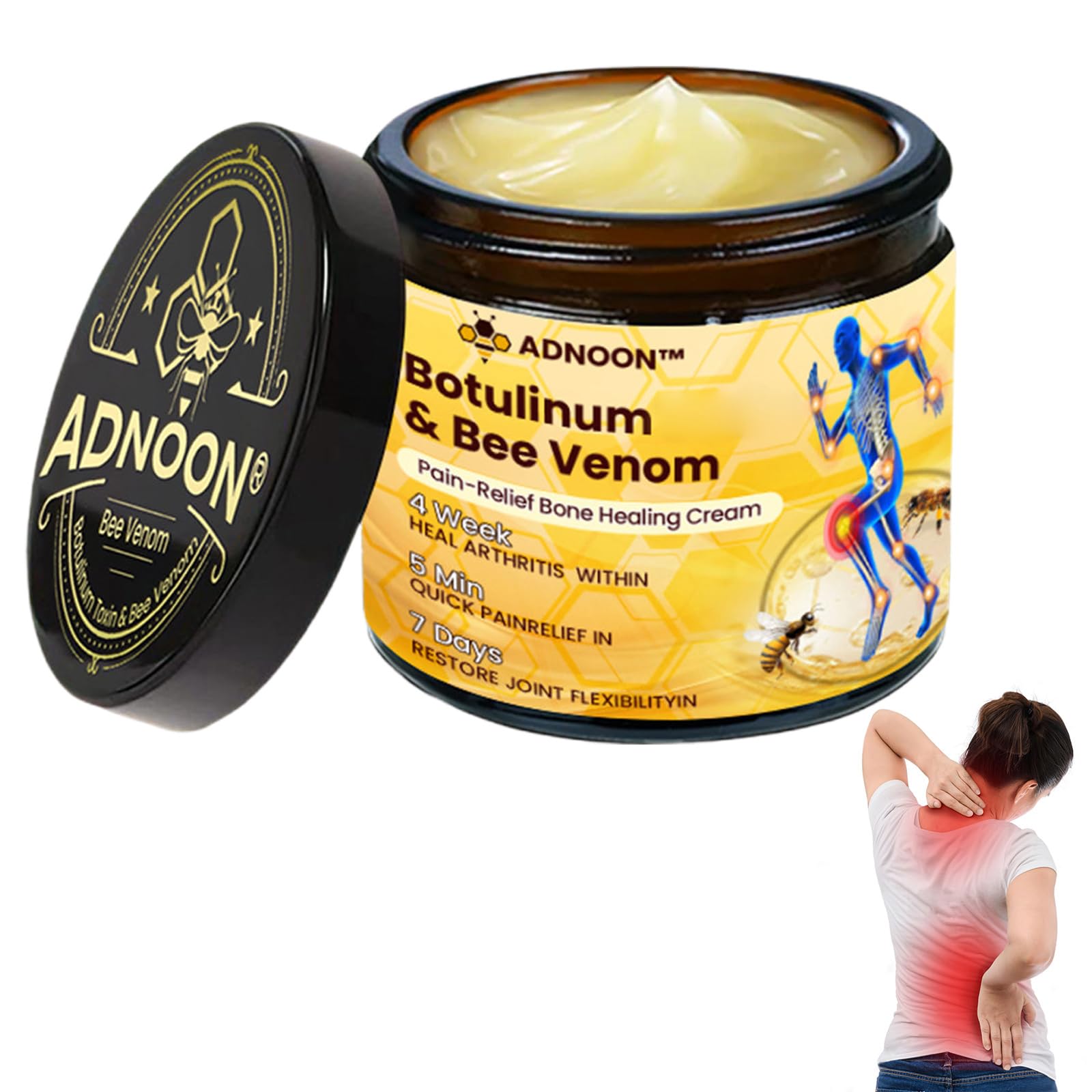 Luhaka Botulinum Toxin & Bee Venom Pain-Relief Bone Healing Cream,Bee Venom Cream,Effectively improve joint mobility (1PC)