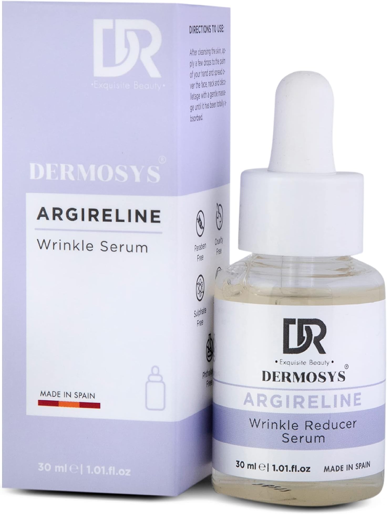 DERMOSYSArgireline Wrinkle Reducer Serum | With Collagen & Hydrolyzed Wheat Protein | Hydrating & Anti-Aging | Daily Use Serum | For All Skin Types - 30ml