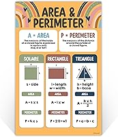 Vista 2 de Decorably 20 pósteres de matemáticas boho arcoíris para aula, 11 x 17 pulgadas, decoración escolar laminada mate – para pasillos, tablones