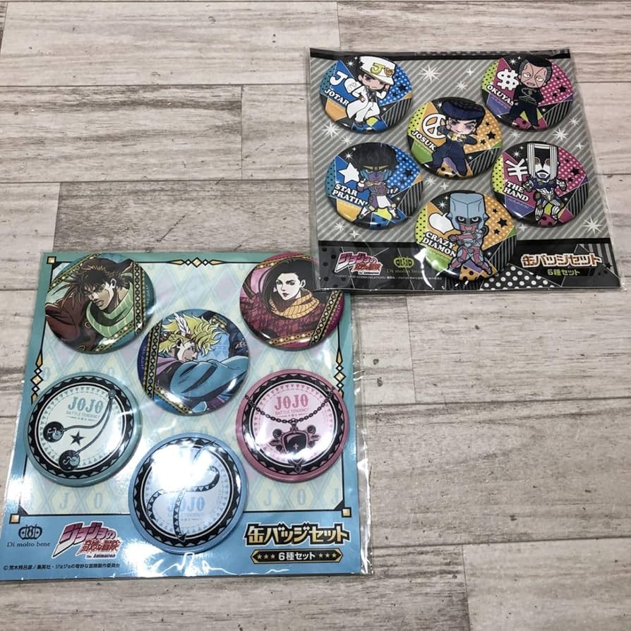 ジョジョの奇妙な冒険 Amazon特典缶バッジ 6個セット Amazon.co.jp: 2個セット 缶バッジ6種セット 「 ジョジョの奇妙