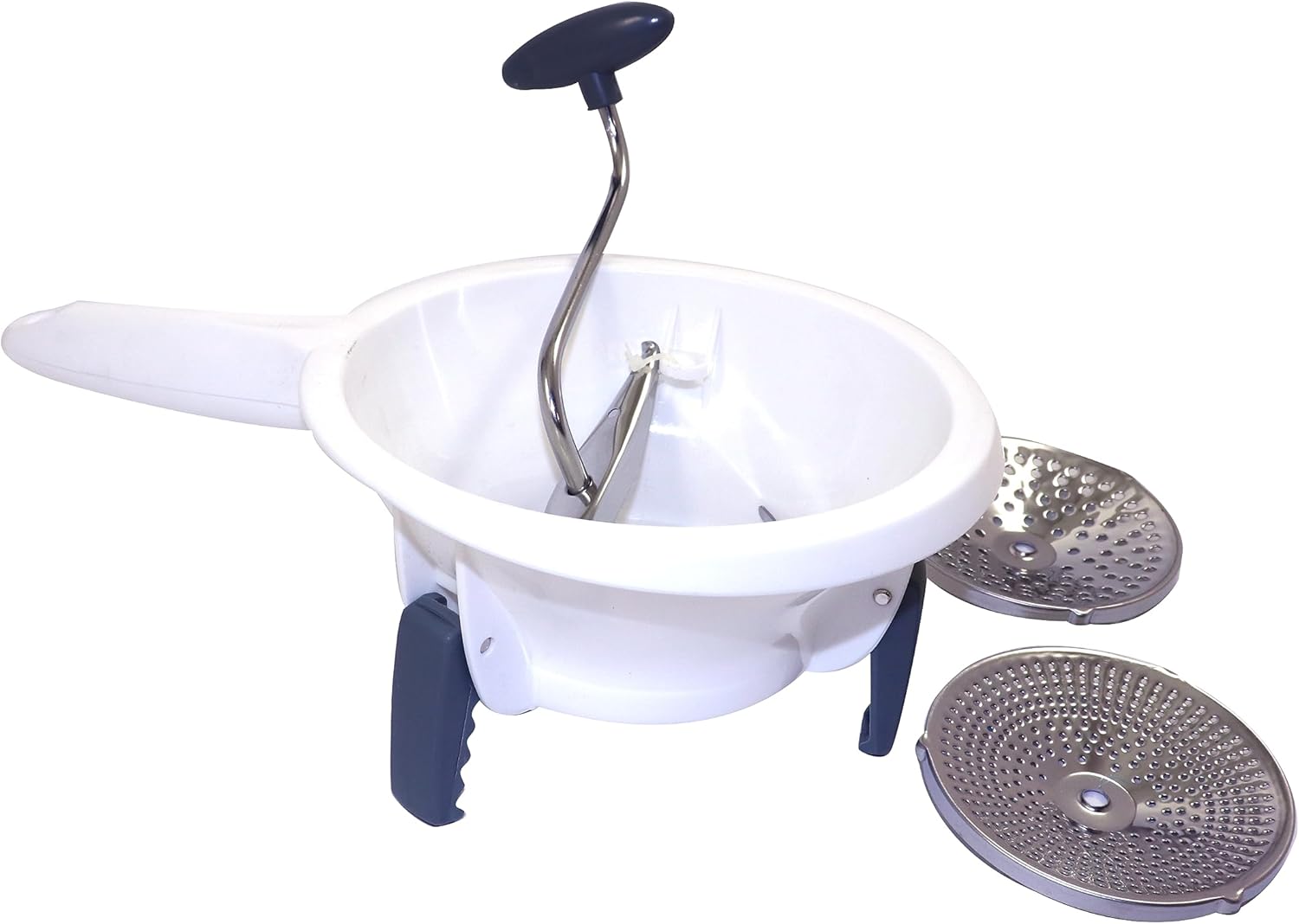 Fackelmann Vegetable Chop with 2 Discs, Metal, Multi-Colour