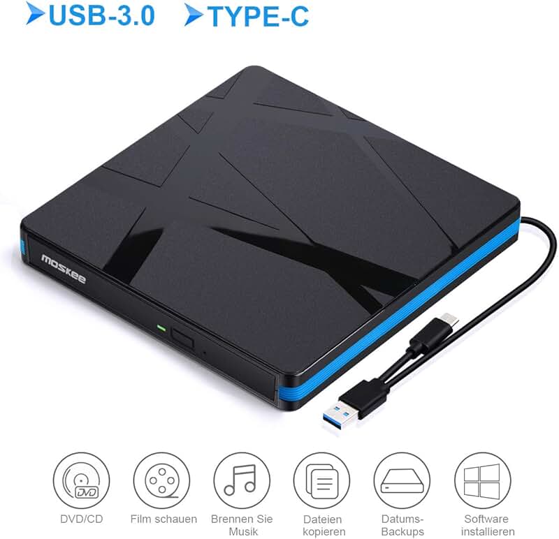 Lecteur Graveur Cd/dvd Externe Compatible Windows 10 Leclerc