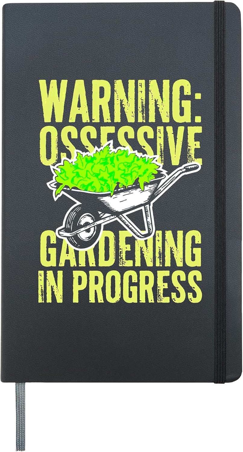 Gardening Just One More Plant I Promise Garden Hardcover Journal, Black