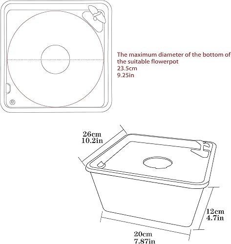 Miniatura 2 de Sistema de riego automático para plantas en maceta, paquete de 2 succión automática de agua de color blanco roto con sensor de humedad, maceta para