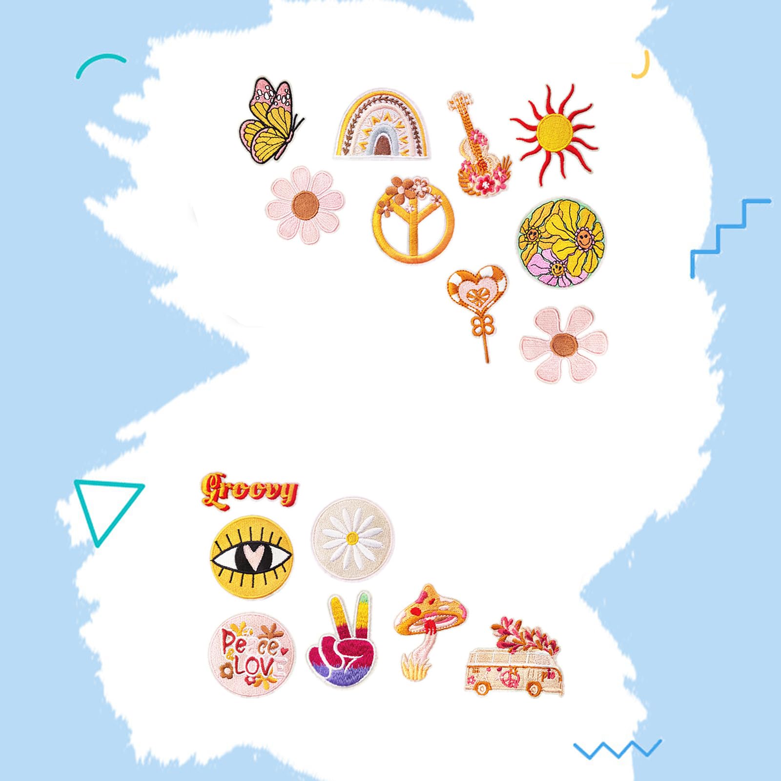 Dandan DIY Lot De 36 écussons Brodés à Coudre Ou à Repasser Pour Enfant - Style Aléatoire - Pour Vêtements, Robes, Chapeaux, Jeans, Fleurs à Coudre - Accessoire De Bricolage