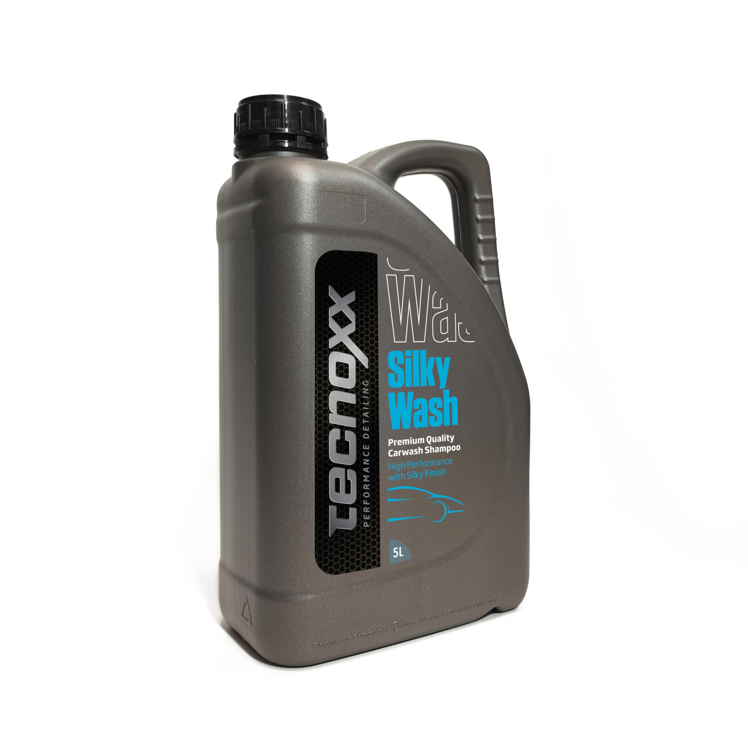 Tecnoxx – Silky Wash Champú Detergente Concentrado Ultra Activo para Limpieza Exterior de Coches, Motos y Bicicletas Envase Profesional 5L
