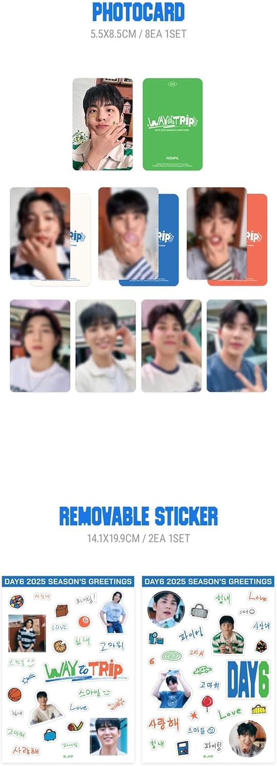DAY6-2025 Season's Greetings [Way to Trip] + Photocard Set + Postcard Set
