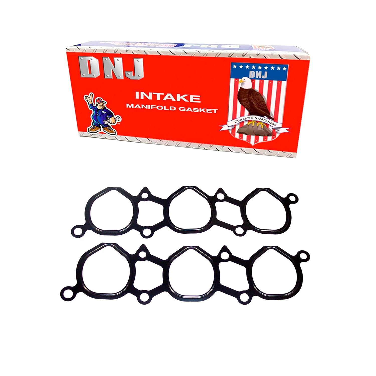 DNJ IG350 Intake Manifold Gasket Set for 1992-1997 Acura, Honda, Isuzu Passport, Rodeo, SLX 3.2L V6 24V SOHC 3165cc