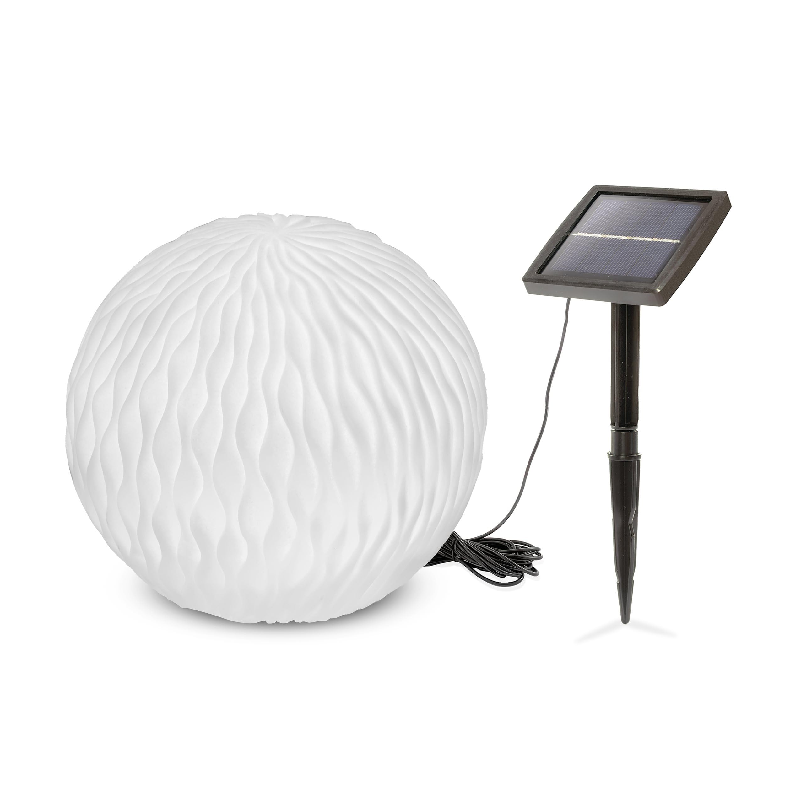Esotec Solar Dekokugel Gartenkugel Wave Ball Sandsteinoptik 25cm 102677