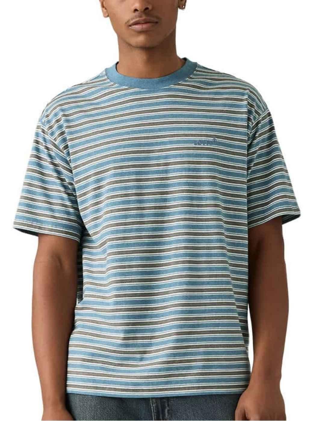 Levi's Red Tab Vintage Tee Tobi Stripe Indigo W, Tobi Stripe Indigo W, L