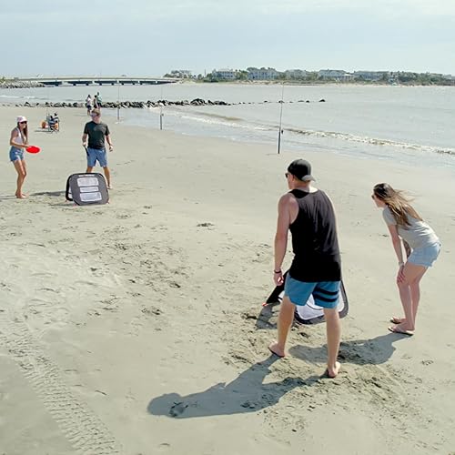 Miniatura 3 de Juego de lanzamiento de discos, juego al aire libre para patio trasero, playa, portón trasero, parque, campamento, objetivos de frisbee, cornhole de