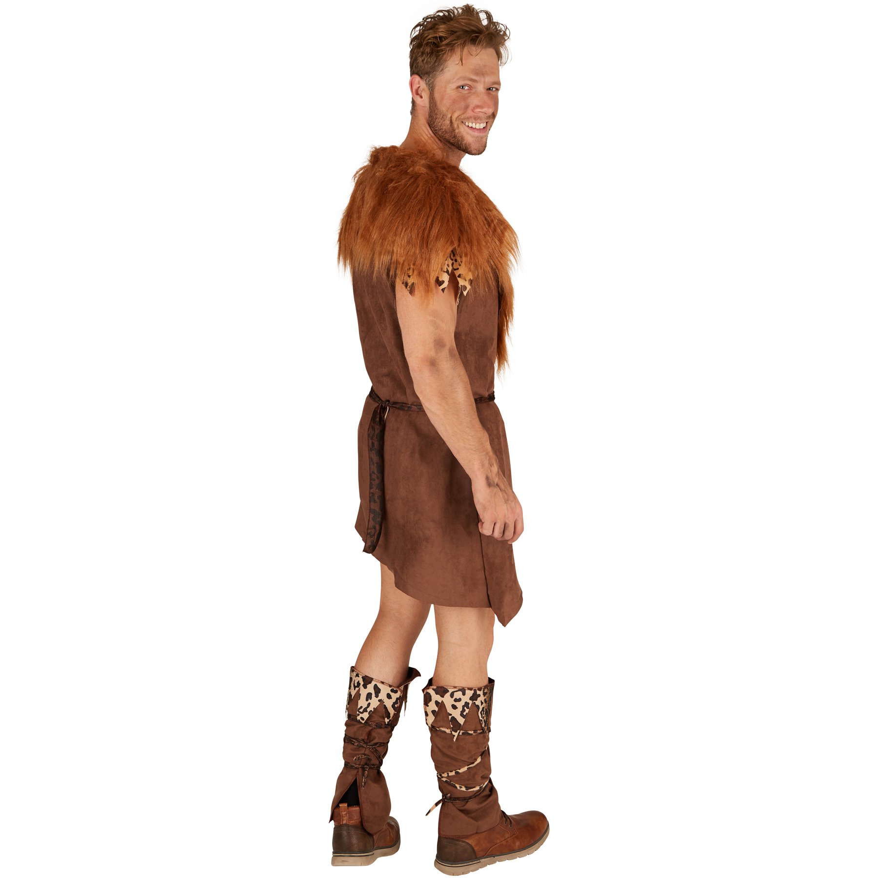TecTake dressforfun Costume pour Homme Chasseur de l’Âge de Pierre | Tunique Confortable | Costume de Carnaval Parfait et Sauvage (L | No. 301346)