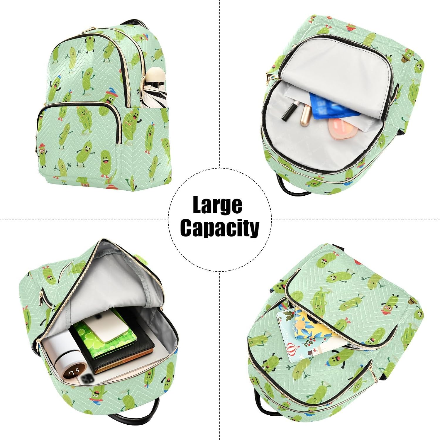 Mini Backpack for Women,Quilted Fashion Backpack Purse for Travel Work,Cute Backpack Daypack With Anti-theft Pocket image 5