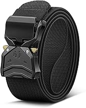 BULLIANT Cinture Uomo,Cintura Tatica Web Regolabile Stretch Adattamento Sblocco Rapido per Esterno Servizio,Taglia Facile