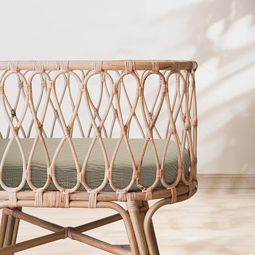 Miniatura 9 de lulumoon Sábanas de Moisés de Muselina para Bebé Sábanas de Moisés de Algodón Neutras para Niños y Niñas - Ajustadas para Óvalo, Rectángulo o Reloj