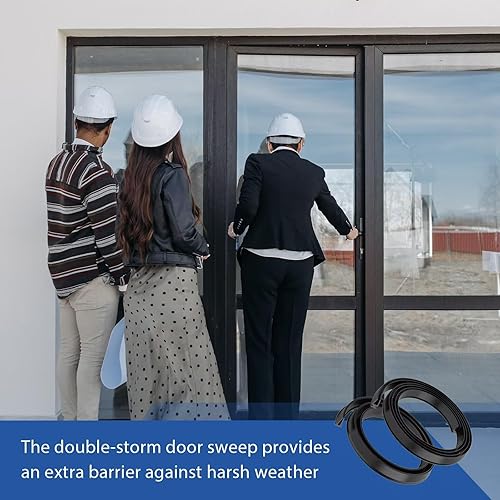 Miniatura 6 de Reemplazo de barrido de puerta Storm para puertas Larson y Pella, sello inferior de 39 pulgadas de largo para puertas Andersen de metal y vinilo,