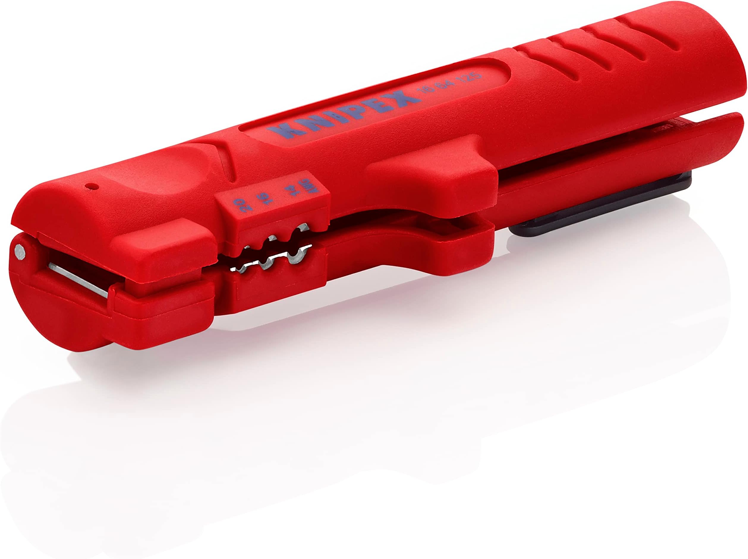 Knipex Universele kabelstripper 1685125SB kabelstrip-/ ontmantelingsgereedschap Rood/blauw
