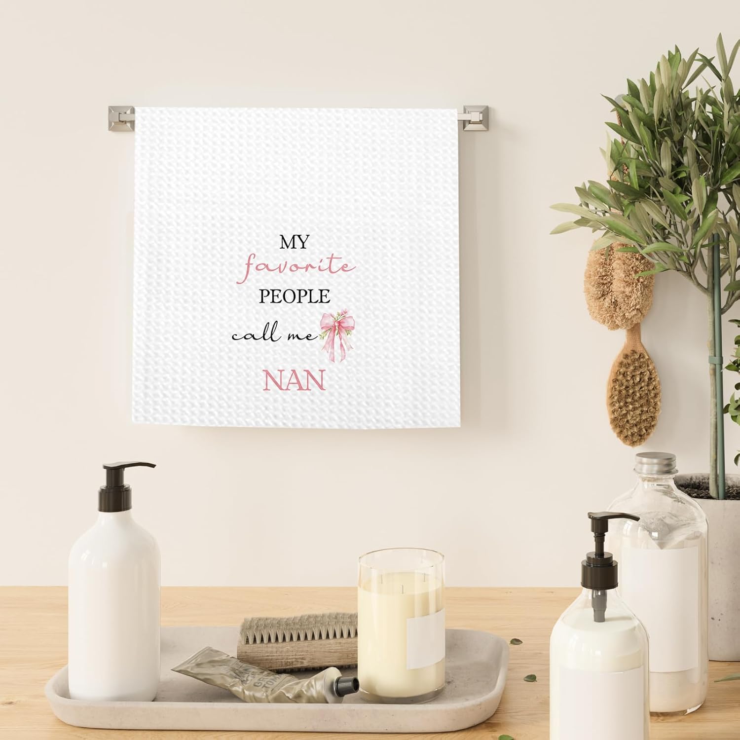 My Favorite People Call Me Nan Kitchen Towels, GrandmaGifts Hand Towel, Gifts for Grandma Mothers Day Dish Towels for Kitchen, Nan Gifts Hand Towel for Bathroom Decor 16x24 Inch - Image 6