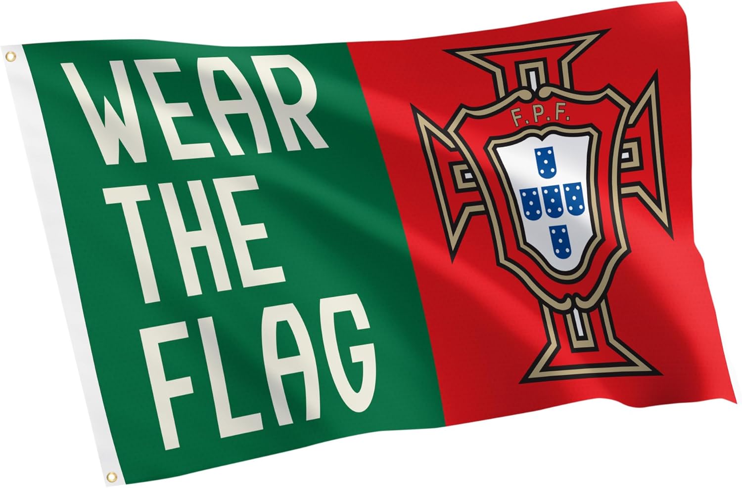 Desert Cactus Portuguese Football Federation Flag - 3 x 5 Feet FPF Football Soccer Banner, Indoor/Outdoor Durable Fabric, 100% Polyester Design (Design I)
