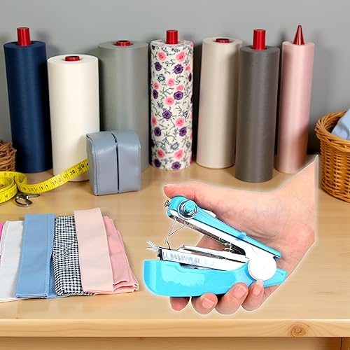 Miniatura 8 de 1 máquina de coser de mano, mini máquina de coser manual portátil, herramienta de costura práctica, mini máquina de alcantarillado, costura de mano