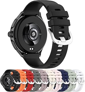 اوادو متوافق مع اساور ساعة شاومي S3 سوار بديل من السيليكون مقاس 22 ملم ناعم ومتين اكسسوارات للساعات الذكية اسود للبالغين الجنسين