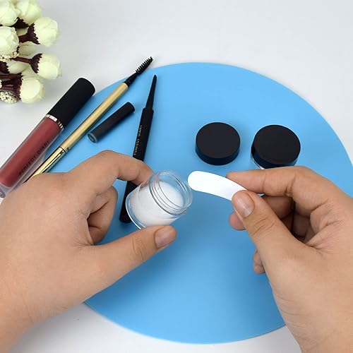 Miniatura 7 de 80 frascos redondos cosméticos vacíos de 0.35 oz, ollas de muestra, ollas de viaje con espátula para cosméticos, polvo de uñas, cuentas, diamantes