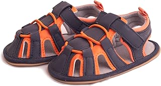 صندل للأولاد الرضع من جينجا، بنعل مطاطي مضاد للانزلاق مريح للغاية لحديثي الولادة قبل مرحلة المشي لأول خطوة، موديل S-3647