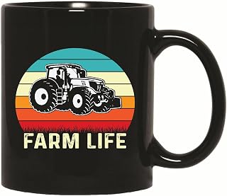 Funny Farming Humor Gift Perfect for Farm Life Lovers 11oz 15oz Black Coffee Mug