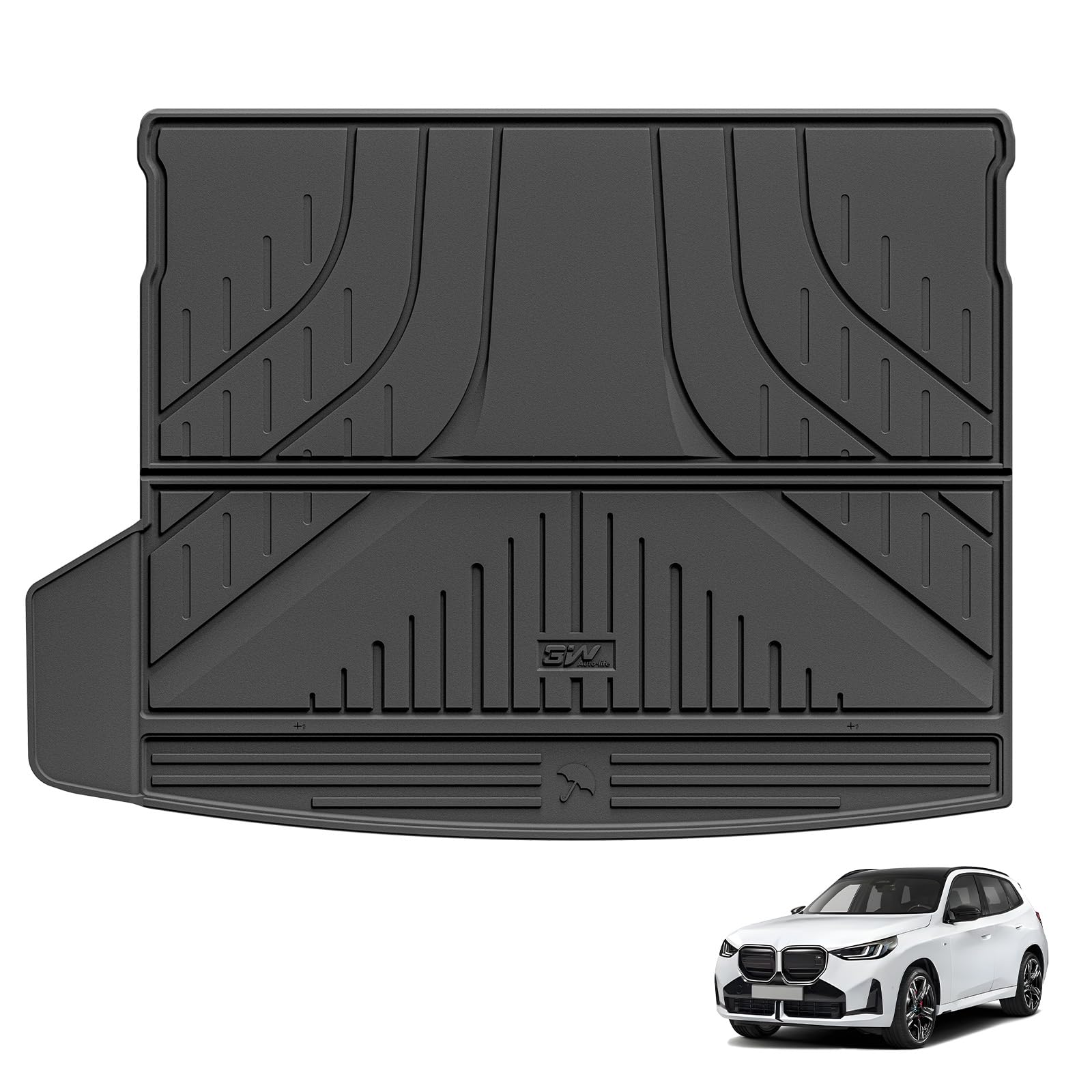 3W Alfombrilla Maletero de 3 Piezas para BMW X3 G45 2025-2026 (No para Hybrid PHEV), Thorex™ Alfombrillas Maletero de Coche para Todo Tipo de Clima para X3 Juego Completo de Maletero, Accesorios