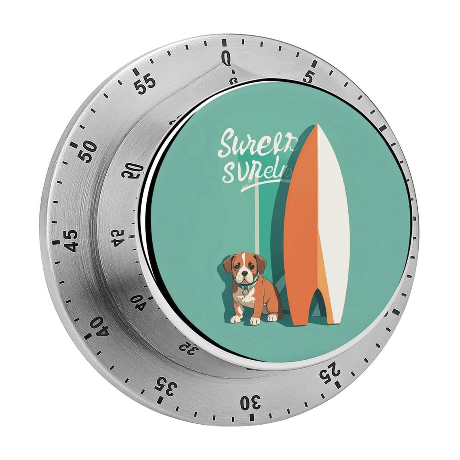 Surfboard and Puppy Kitchen Timers Magnetic Back Manual Countdown Timers for Classroom Home Gym Tanning