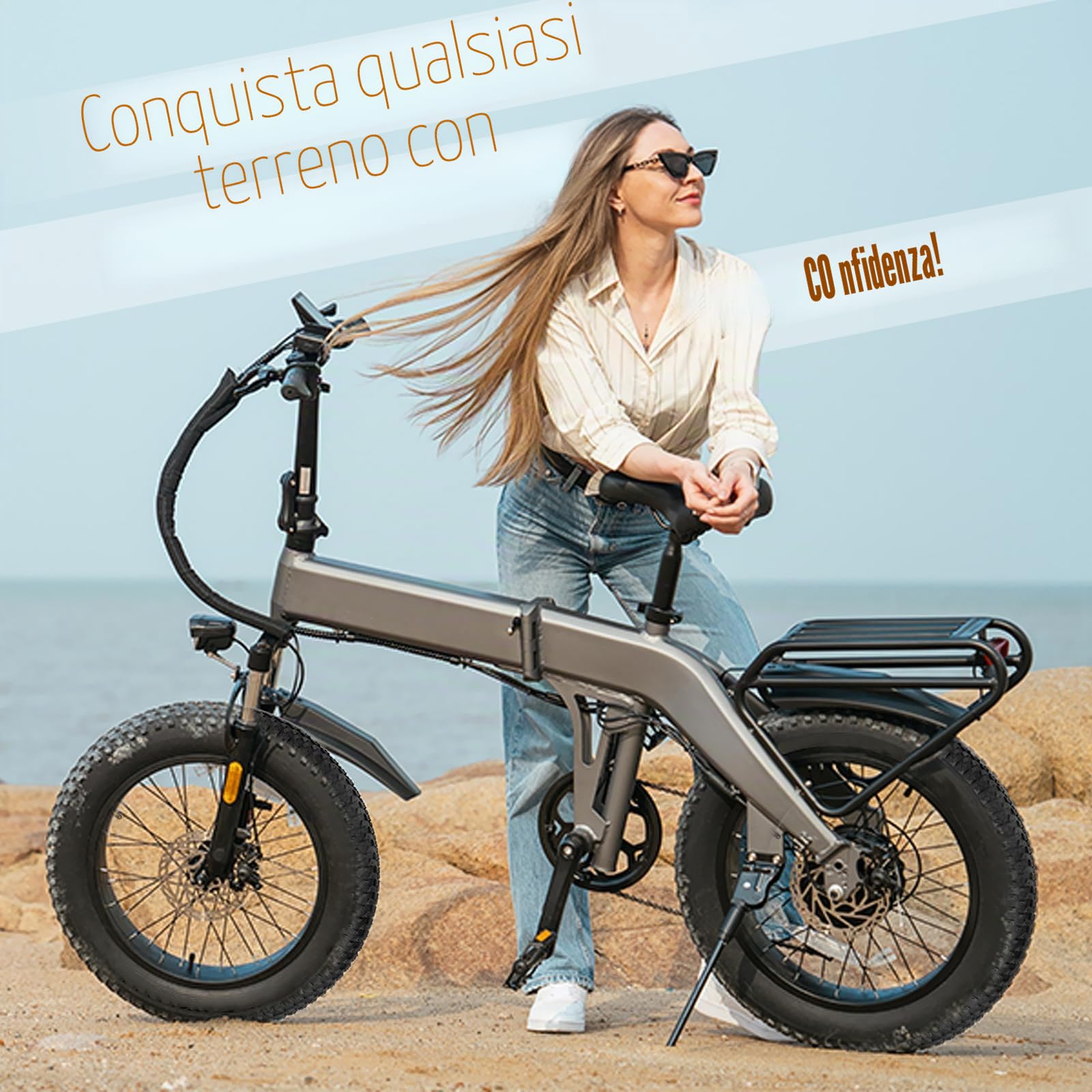 Pneumatico per Fat Bike 16/20x3.0 Pollici, Pneumatico Heavy Duty 16 x 3.0(76 – 305) / 20 x 3.0(76 – 406) per E-Bike/MTB/Fat Bike/Bici Pieghevole