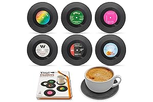 Mini Records - Drink Coasters That Look Like Vinyl Records