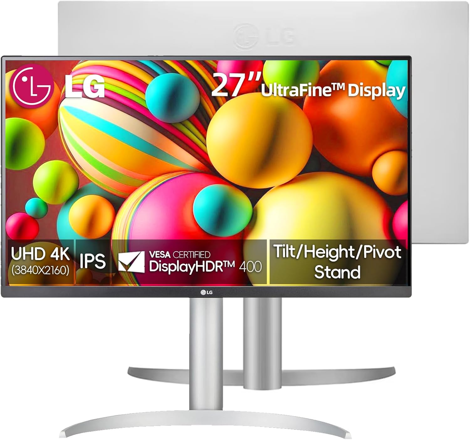 LG 27 inch FHD (1920 x 1080) Ultragear Gaming Monitor, 180Hz, 1ms MBR, HDR10, AMD FreeSync, Enhanced Gaming GUI, HDMI, DisplayPort, 3-Side Virtually Borderless Design, Tilt Adjustable, Black