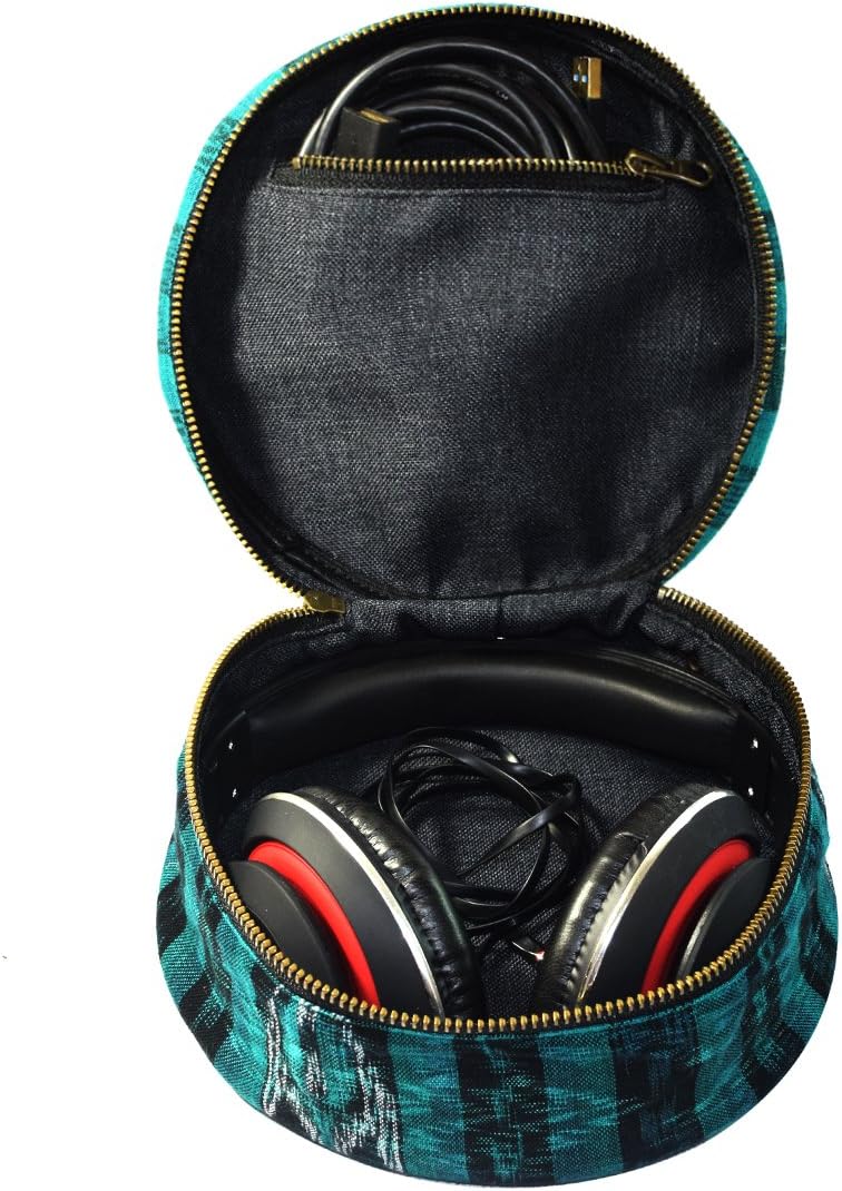 Get Discount 70% Price Headphone Case by Santa Playa, Portable Carry Storage Bag in Native TÃpico Design w/Leather Accents Offering Protection & Style :: Tropical Lime One-Day Sale: Up to 60% Off Headphone Case by Santa Playa, Portable Carry Storage Bag in Native TÃpico Design w/Leather Accents Offering Protection & Style :: Tropical Lime