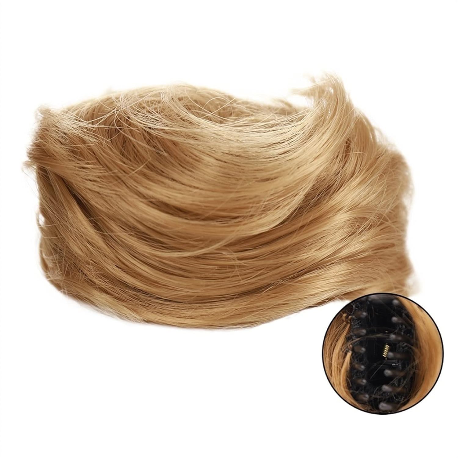 EERINESS Hair Chignon for Women Synthetic Claw Clip Bun Cat Ears Hair Donut Bun Claw Clip Messy Hair Bun Mini Hair Extensions Women Hair Accessories Messy Bun Hair Piece (Color : 103)