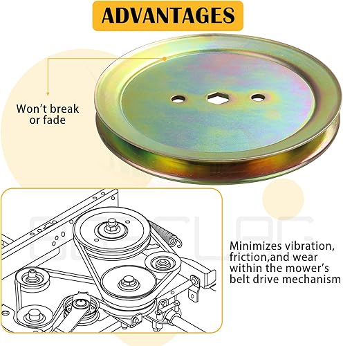 Vista 8 de GX20367 John Deere Polea Sustituye John Deere GX20367 Polea, John Deere GX20367 Polea de husillo, John Deere L110 Husillo, John Deere d110 Husillo