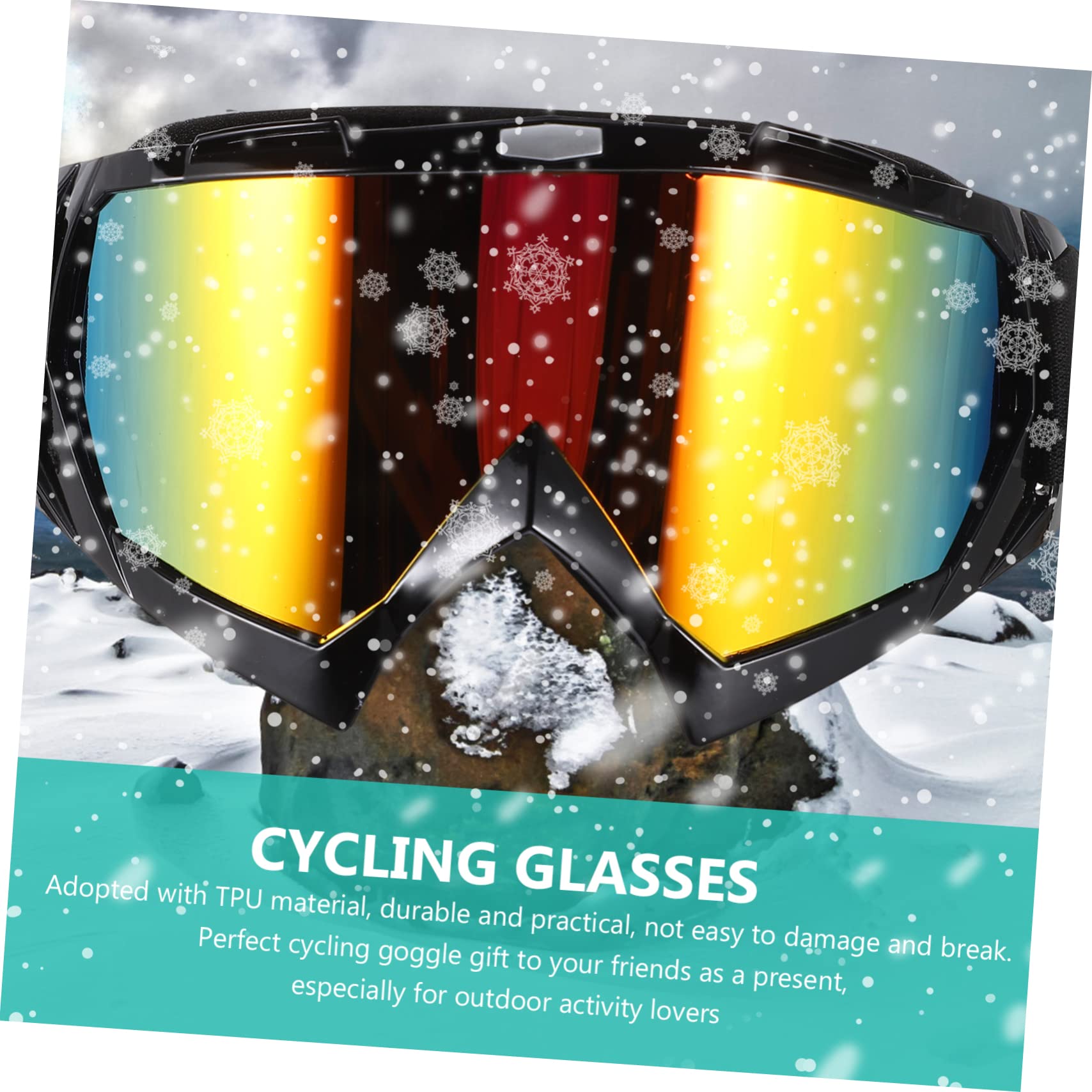 SOLUSTRE 3pezzi Occhiali Da Ciclismo Impermeabili e Anti-vento Perfetti Per Attività Outdoor Design Leggero e Stile Sportivo Per e Bicicletta