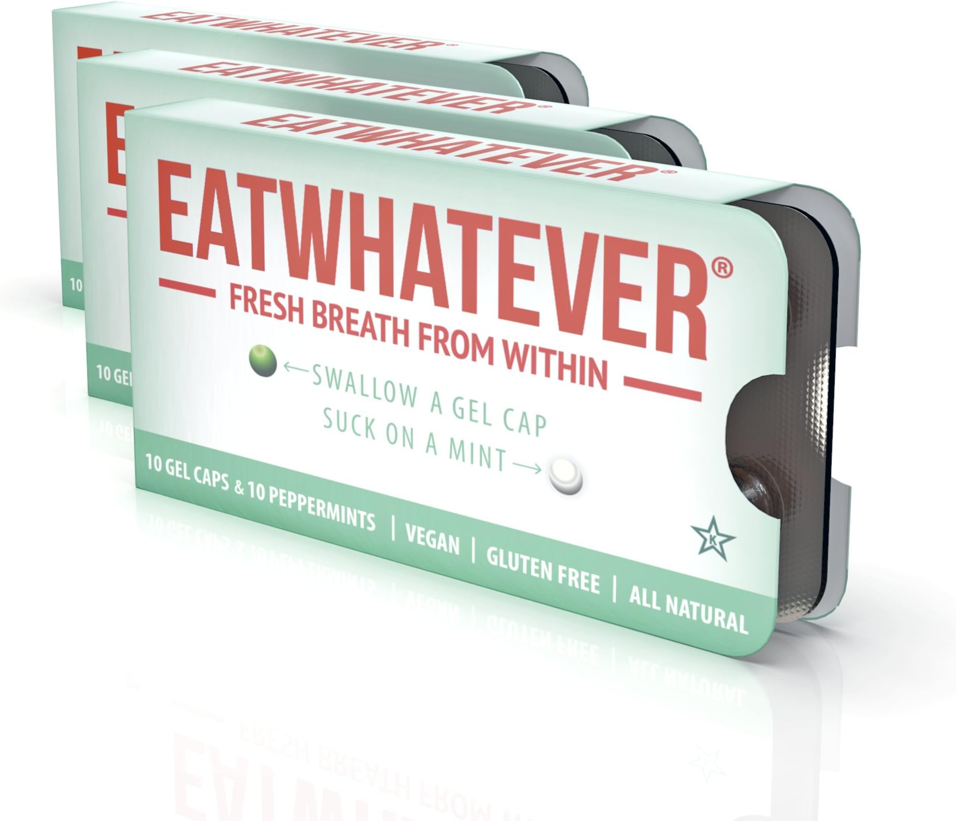 Eatwhatever Breath Freshening System, Peppermint, 3 Pack