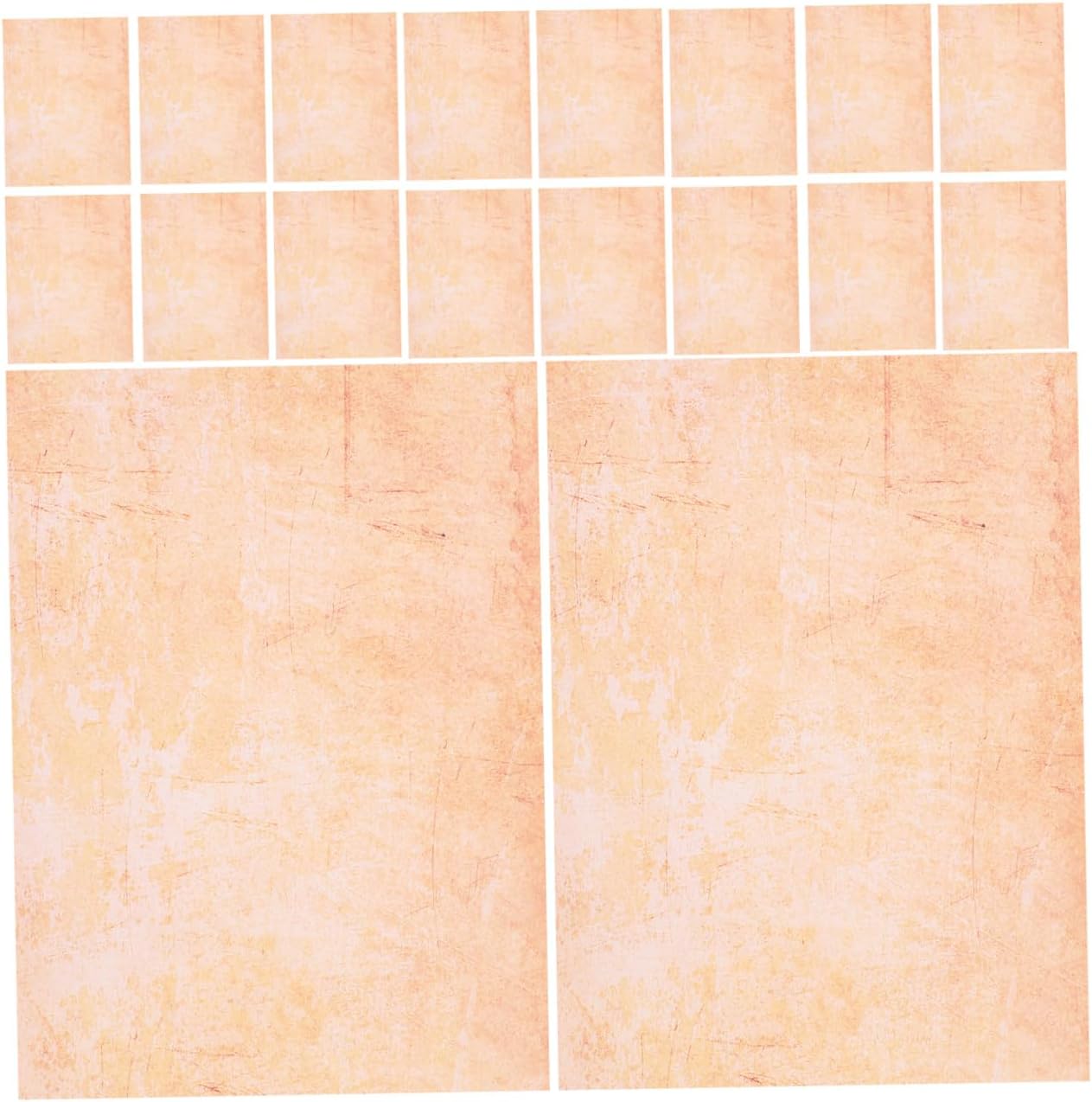 SEWACC 100pcs A4 Vintage Letter Stationery Paper with Retro Wrinkle Texture Decorative Writing Paper for Invitations and Scrapbooking