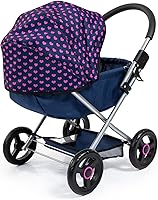 Vista 4 de Bayer: Set de Cochecito Cómodo 4 en 1 para Muñecas de Juguete - Muñecas de hasta 18" (Azul/Púrpura) Juego de Simulación Disfrazarse