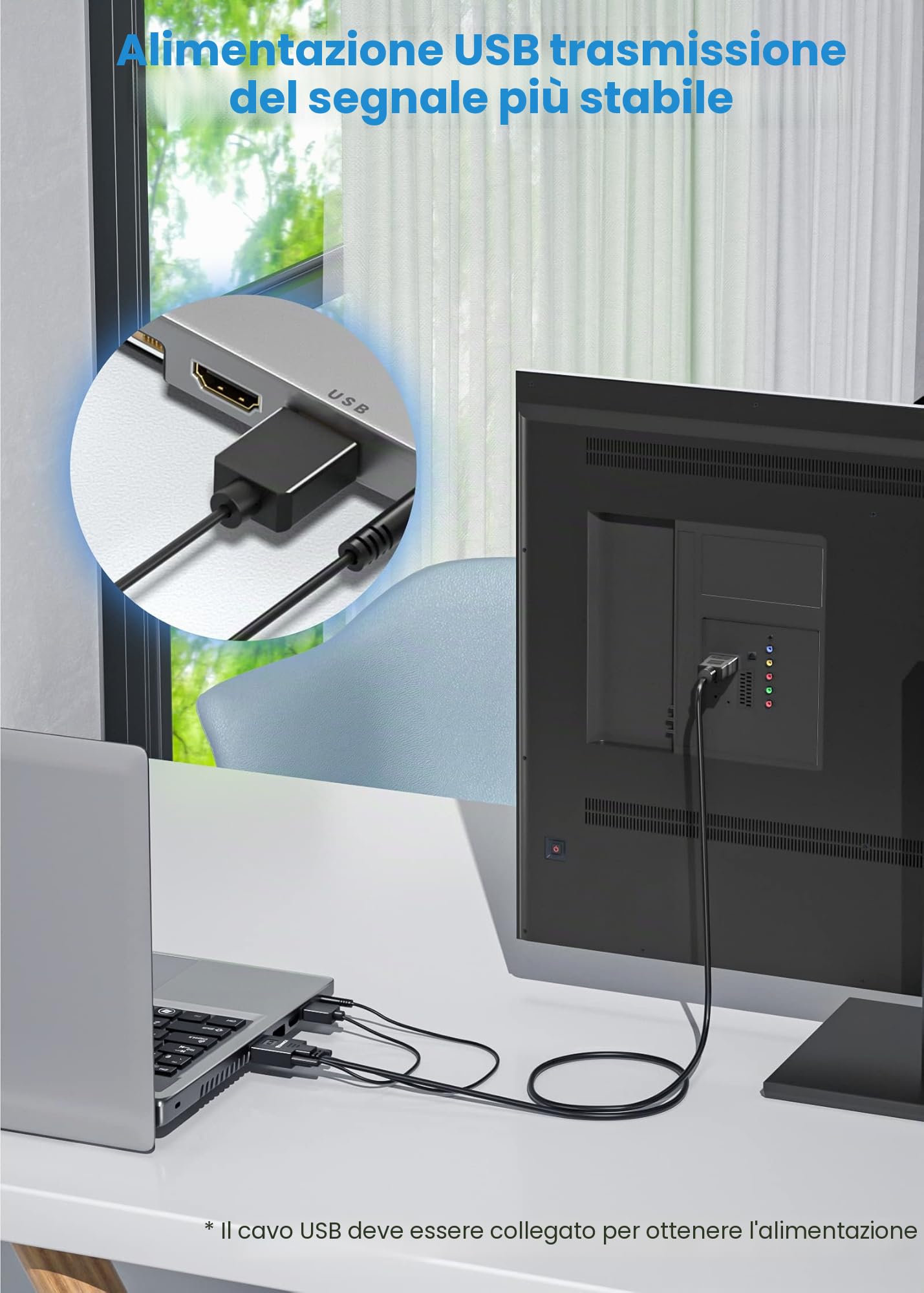 FOINNEX VGA to HDMI Cable, VGA to HDMI Adapter Old Style PC to New TV/Monitor with HDMI,VGA to HDMI Converter Cable with Audio for Laptop to Projector, Male to Male 6FT/1.8M