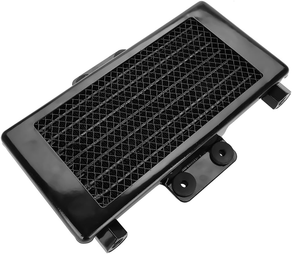 Oil Cooler, Upgrade 125ml Motorcycle Engine Oil Cooler Cooling Radiator for Most Motorcycles, Dirt Bike, Pit Bike 125CC-250CC Engines Aluminum (Black)