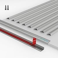 Vista 12 de Paquete de 20 molduras para bordes de azulejos, 12''x0.4'' despegar y pegar moldura de aluminio para salpicadero, revestimiento decorativo Gris mate