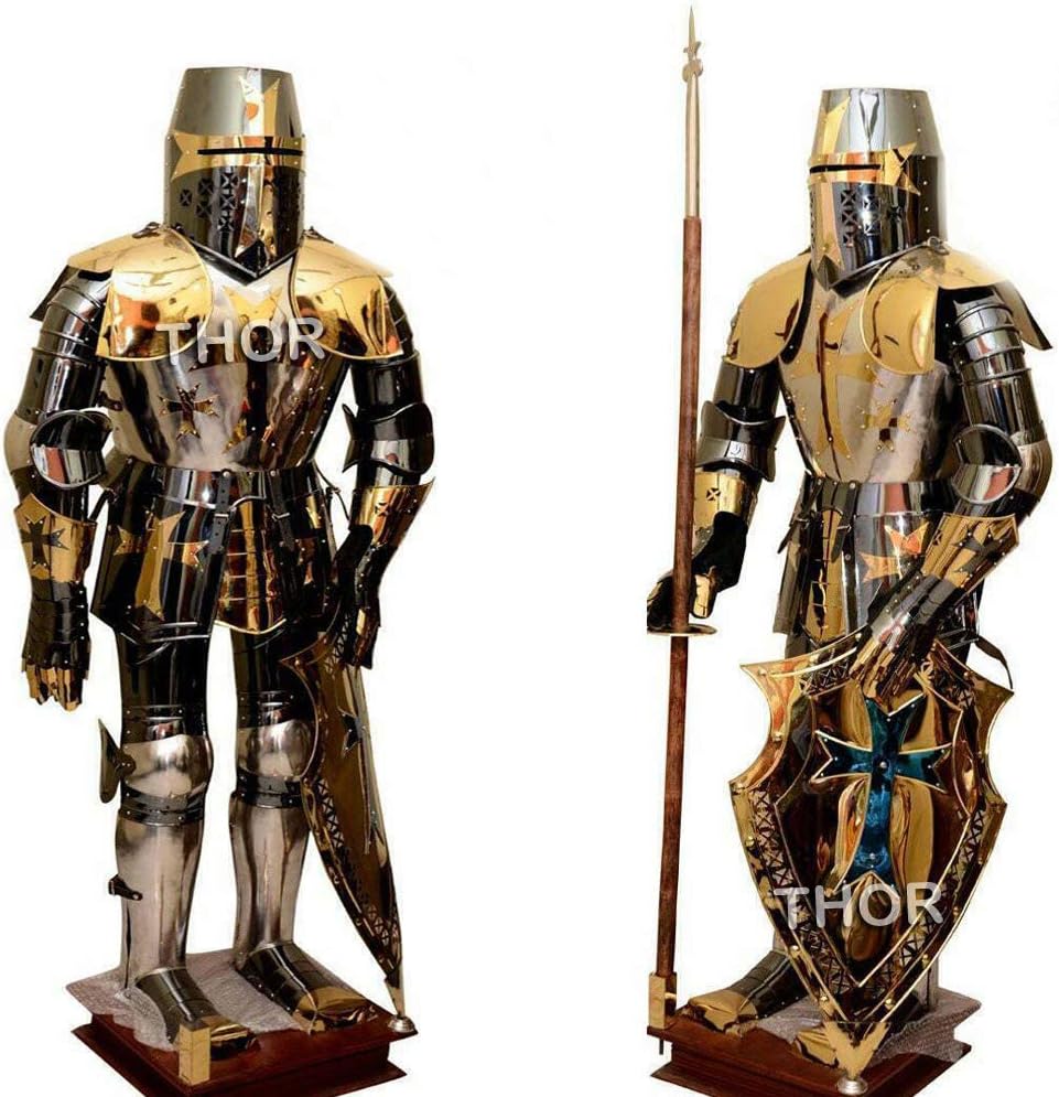 THOR INSTRUMENTS Medieval Knight Wearable Suit OF Armor Stainless Steel Rust Free full body Armor Suit Halloween Costume Rustic Vintage Home Decor Gifts