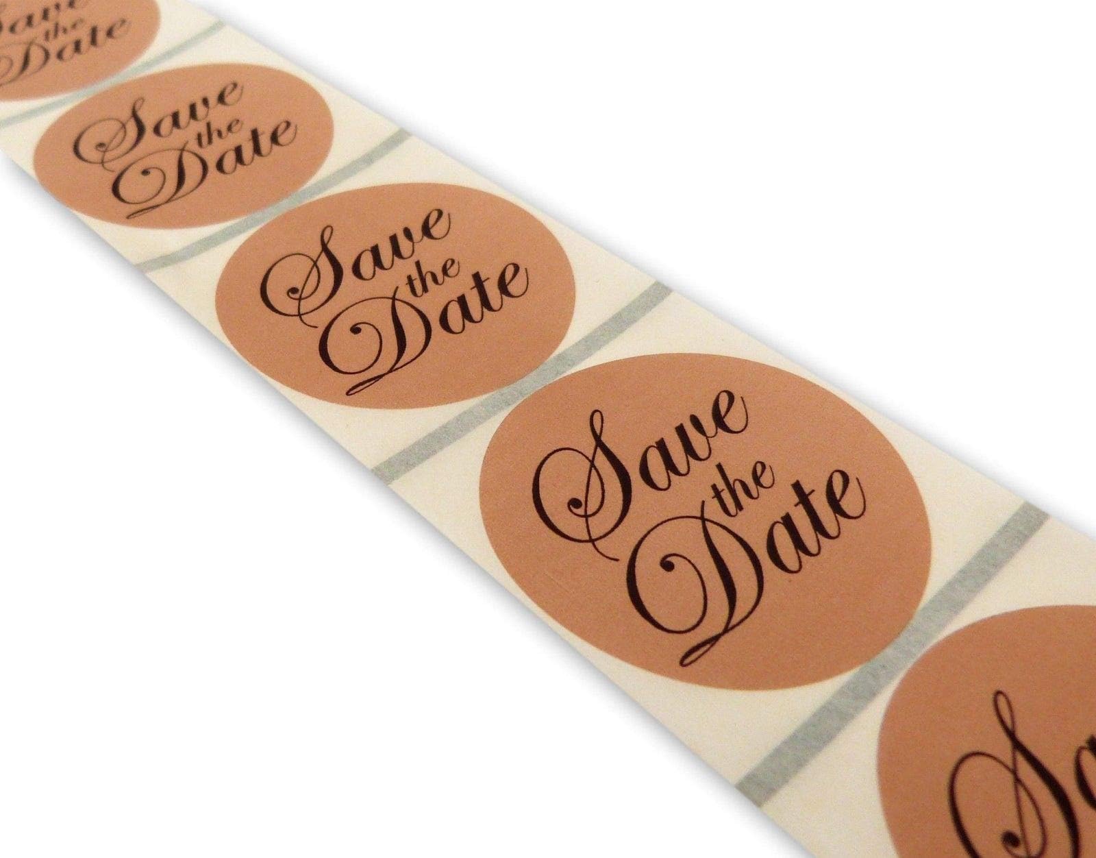 100 x 45MM Kraft Brown Round Rustic Save The Date Wedding Stickers Invitations Seals AMZ004