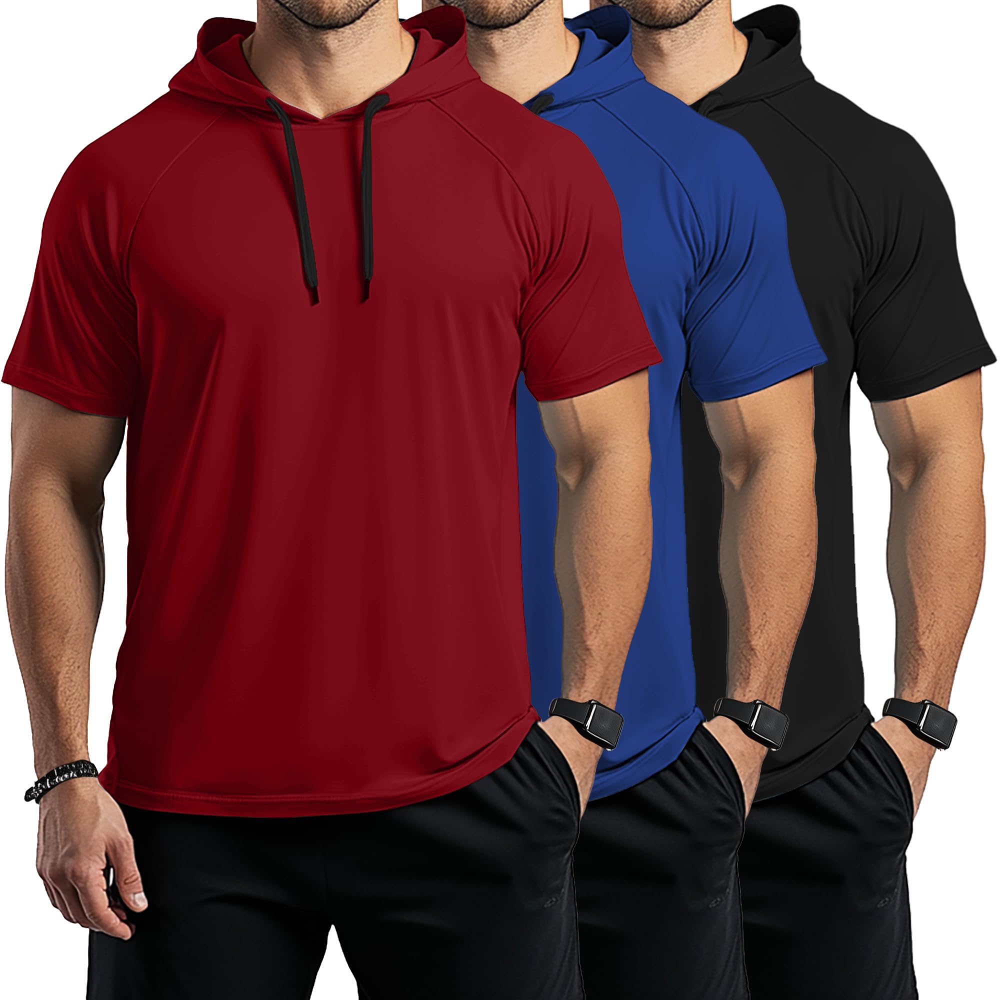 Ficerd 3 Pack Men's Big and Tall Hoodies