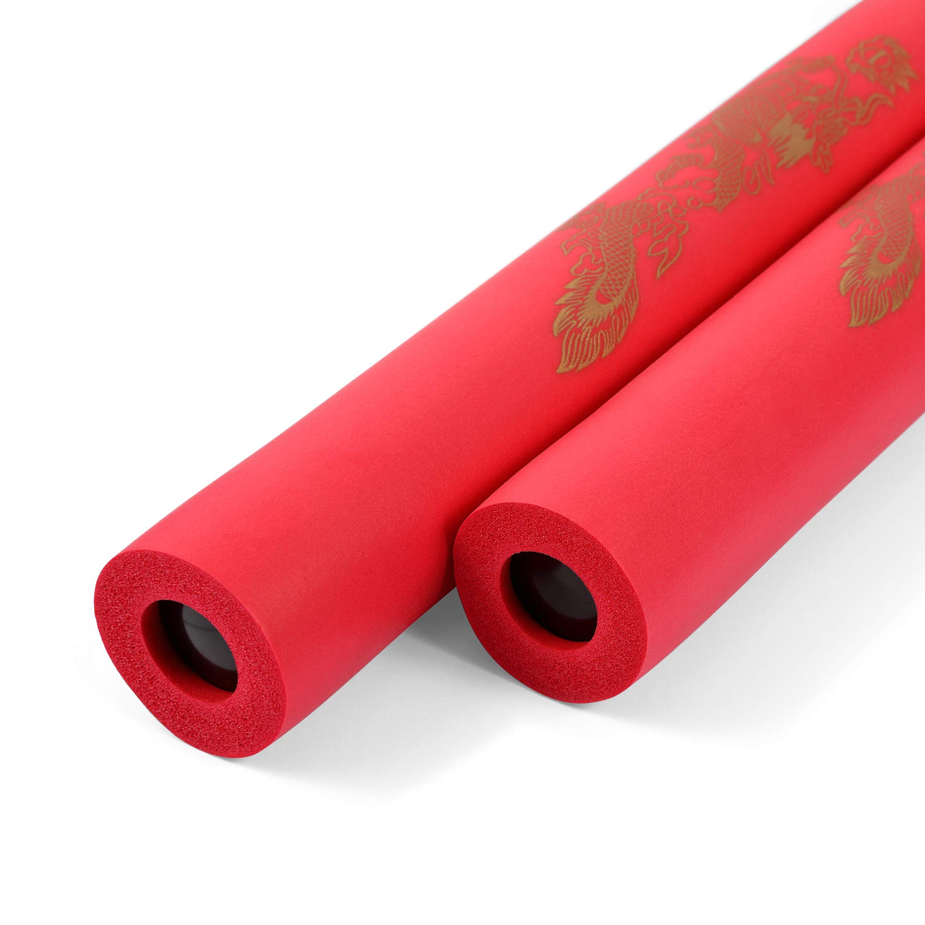 Playwell Enfants 8 Pouce Mousse Nunchakus avec Cordon - Tout Rouge