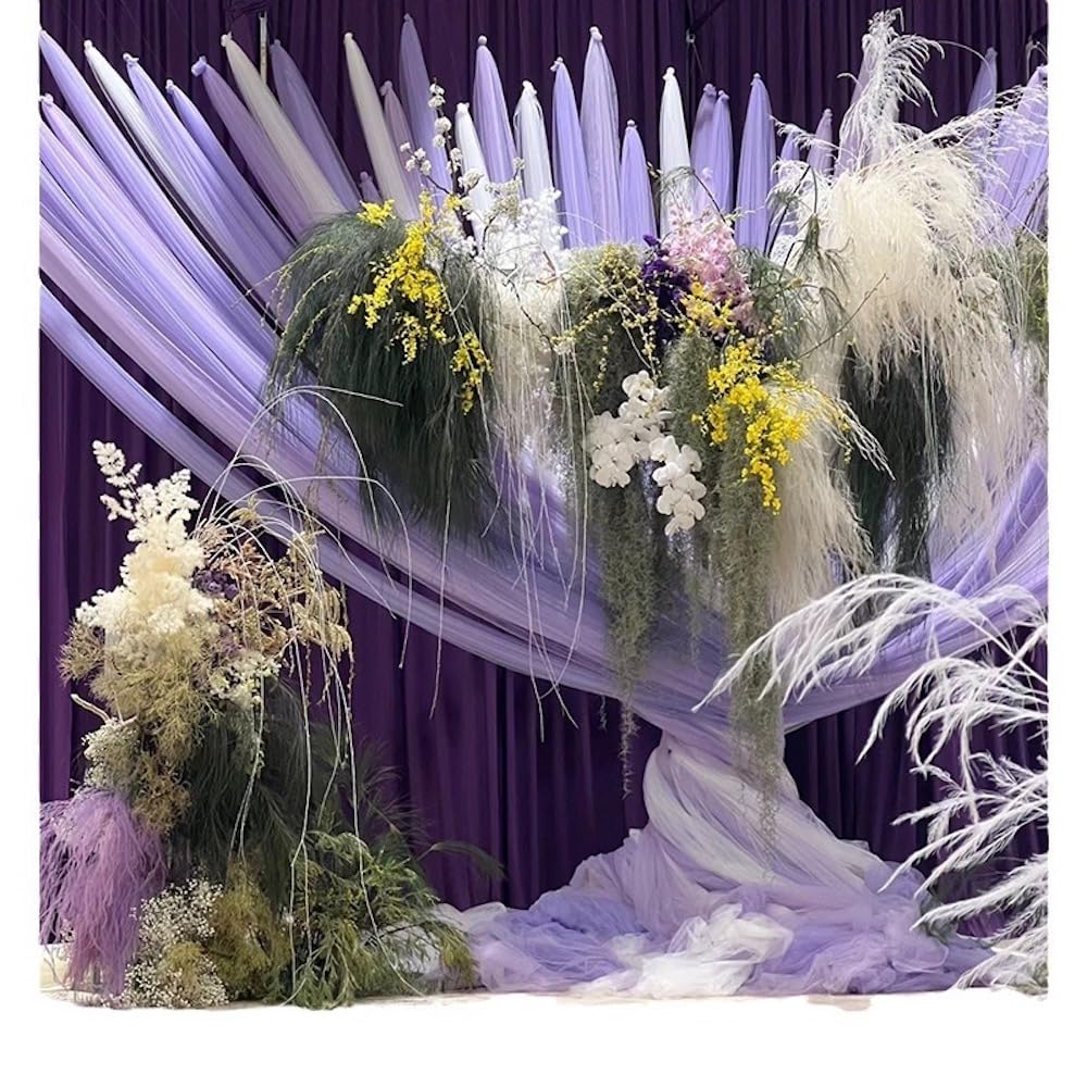 20 m x 150 cm Tissu en tulle doux à coudre, tissu en tulle doux, vendu au mètre, tissu d'ameublement, tissu décoratif pour mariage, rideaux, robe, jupe en tulle, arche, cérémonie, décoration, orange A
