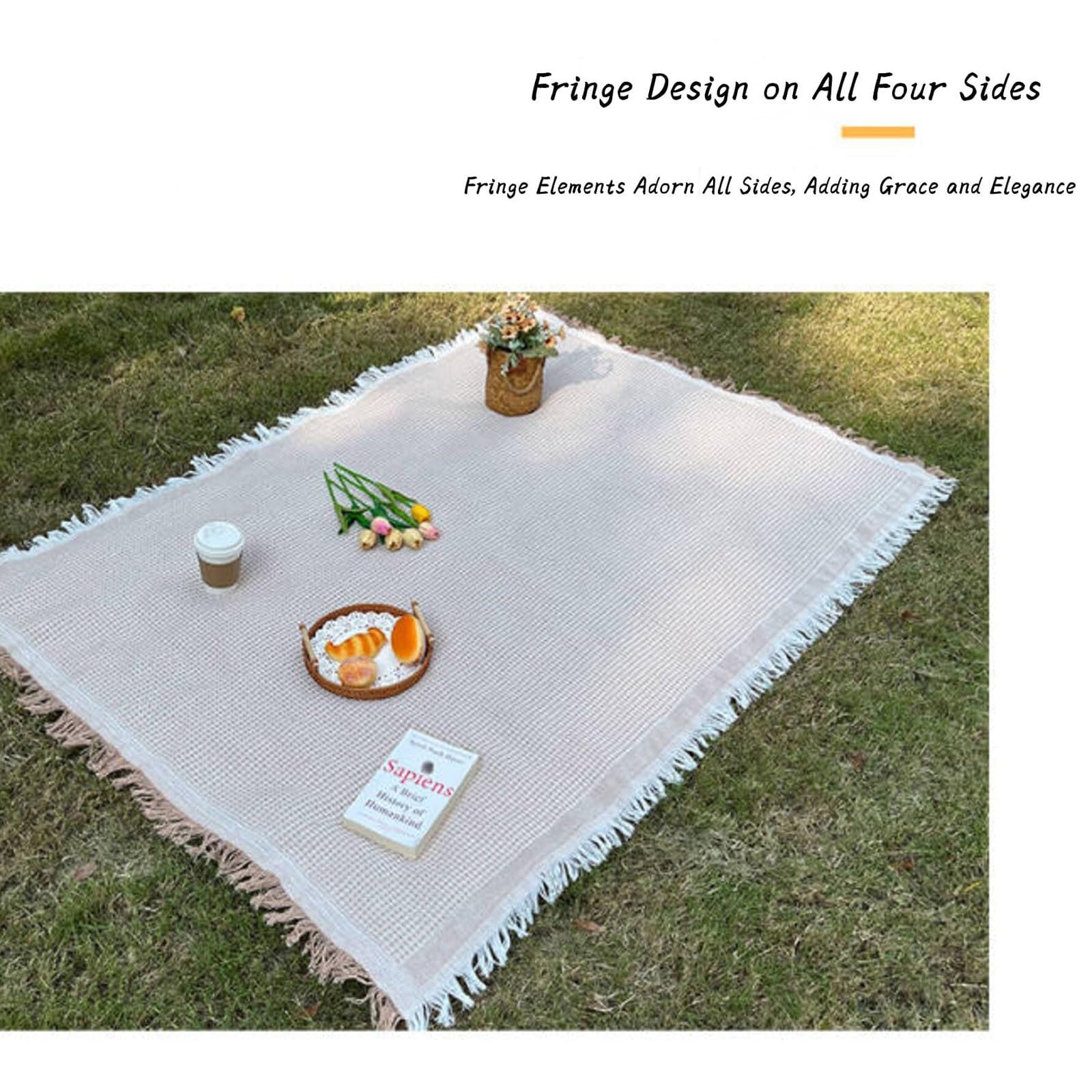 Manta Picnic Extragrande para Exteriores, Mantas Plegables, Tapete Picnic Cuadros Vichy, para CéSped Camping y Playa(180 * 260cm)