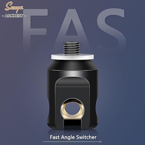 Miniatura 2 de SUNYA Estabilizador de arco de tiro con arco compuesto, núcleo flexible de cuerpo de fibra de carbono, sistema de amortiguación y kit de pesas, 8",